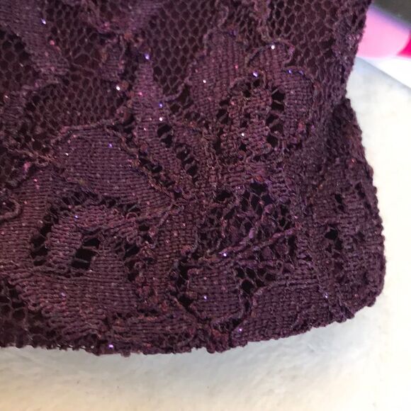 NWT City Triangles Purple Lace Crop Top - Size 15 - Picture 6 of 14